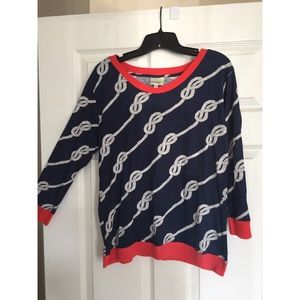 3/4 Sleeve Nautical Rope Top